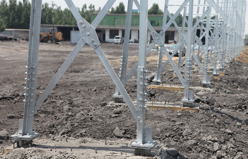 Angle iron structure hoardings installation details