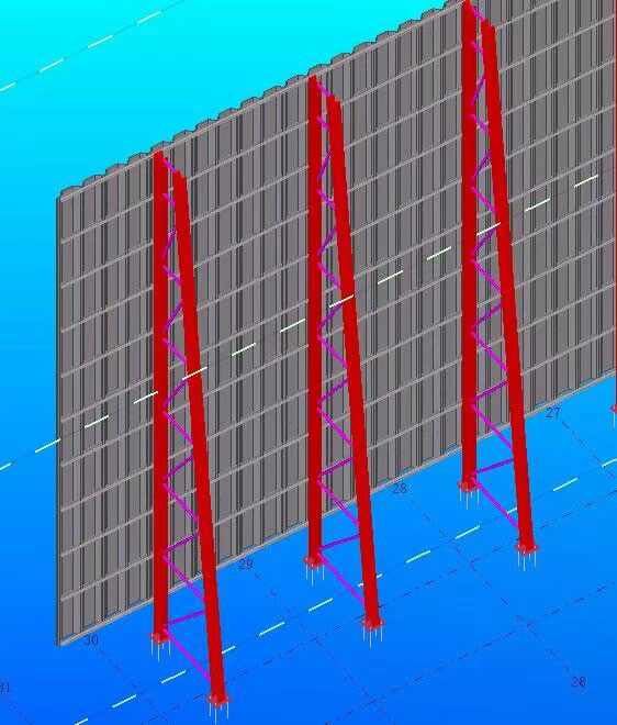 Angle iron structure hoardings structure drawings